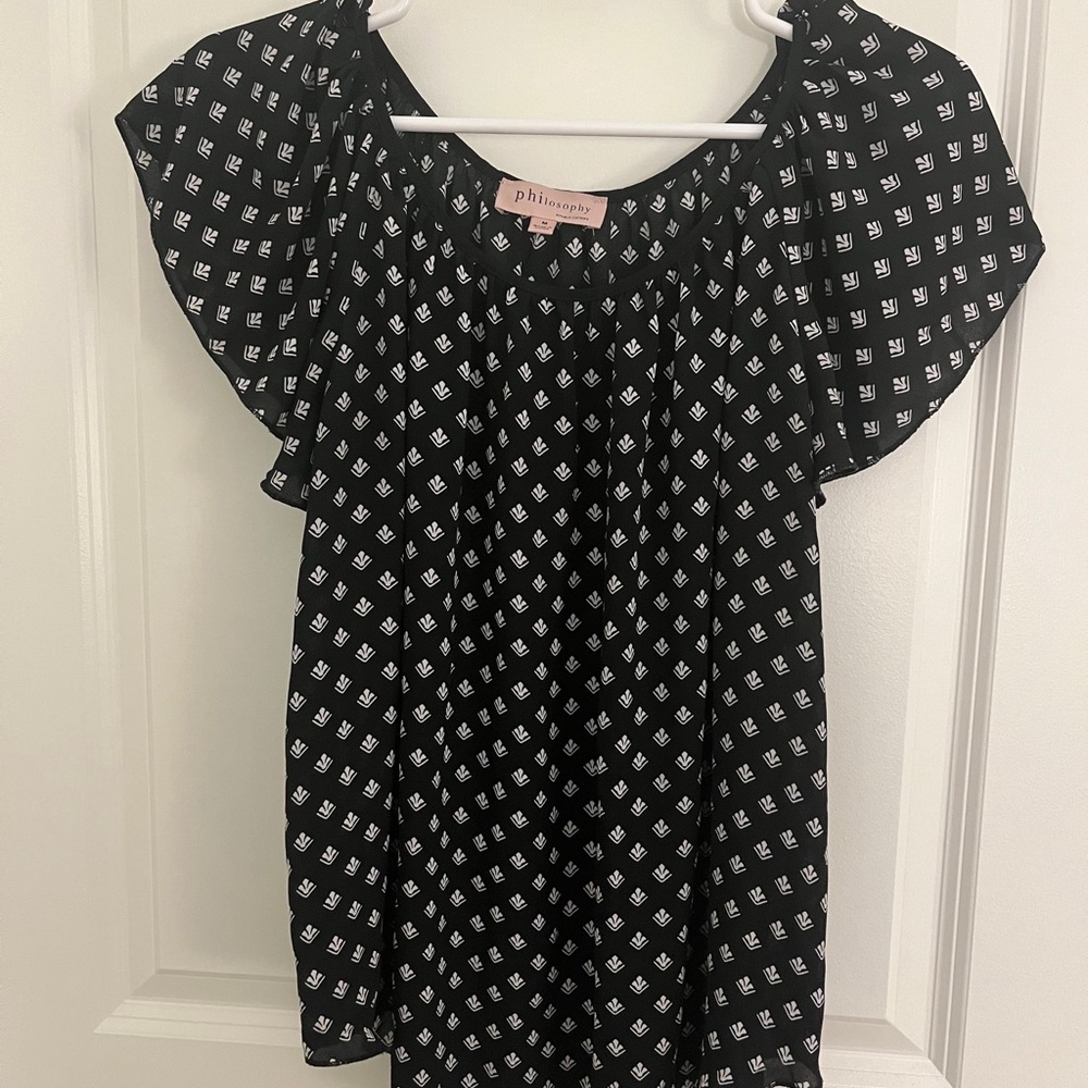 Black and White Philosophy Blouse